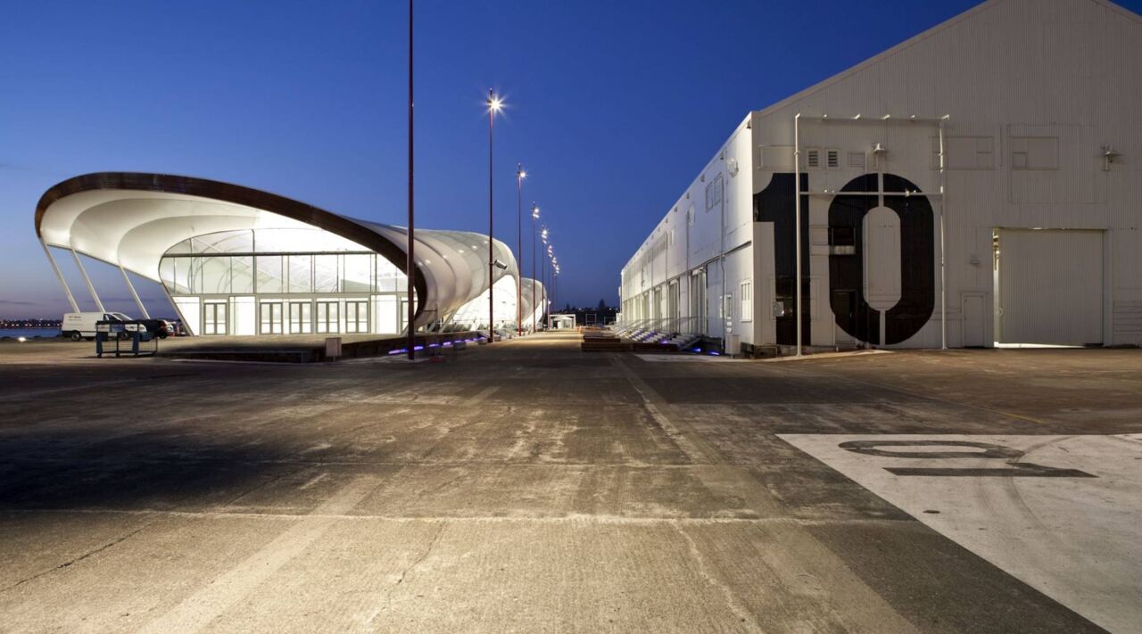 Shed 10 and The Cloud at night